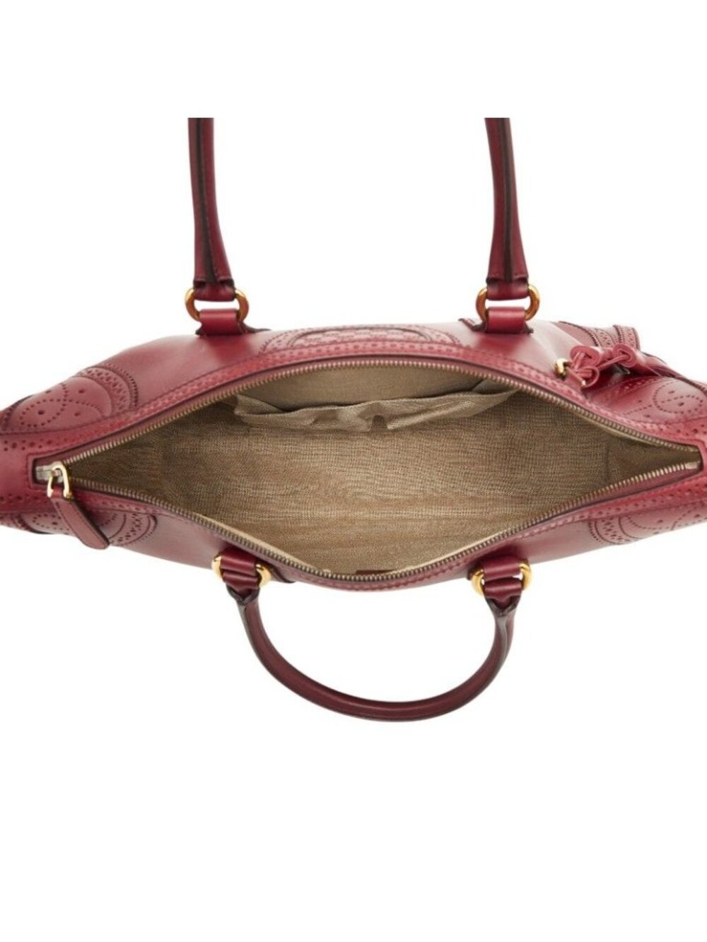 Gucci Micro Guccissima Boston Bag Wine Red Bordeaux Leather - Picture 8 of 10